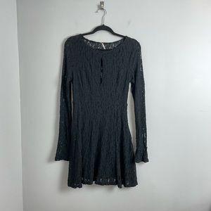 Free People Lace Keyhole Neck Dress Sz L